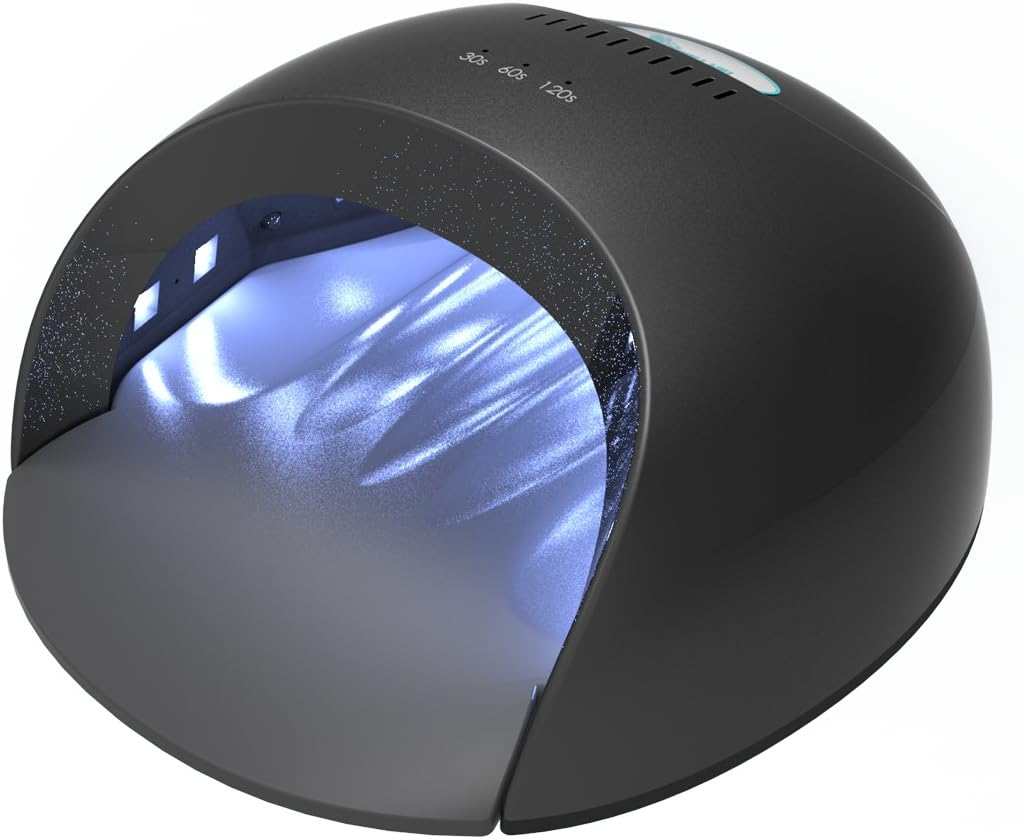 LED Nail Lamp, Erosway Nail Lamps 36w Touch Screen Switch Nail Polish Dryer with 30/60/120s Timer, Sensor and Finger Positioner. Treats LED and UV Gels. (Black)