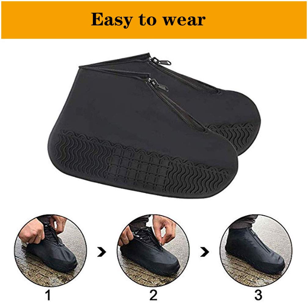 Copriscarpe In Silicone Impermeabili | Riutilizzabili | Antiscivolo | Taglia XL | Per Pioggia E Fanghiglia - Foto 2