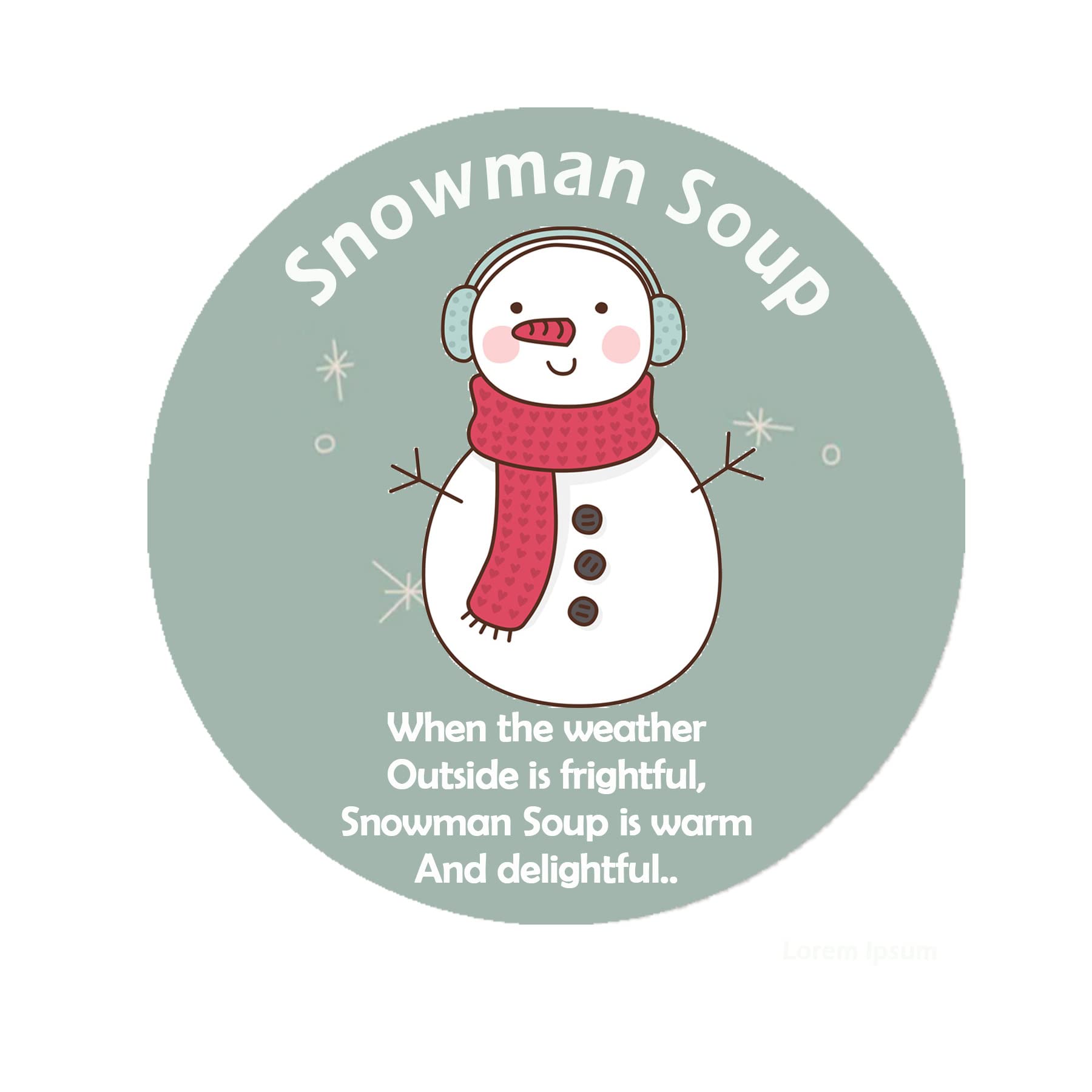 Treasured Forever Snowman Soup Christmas Stickers - Santa's Magic Key, Magic Reindeer Food, Snowman Poop - Christmas Eve Box - Christmas Labels/Stickers (Snowman Soup)