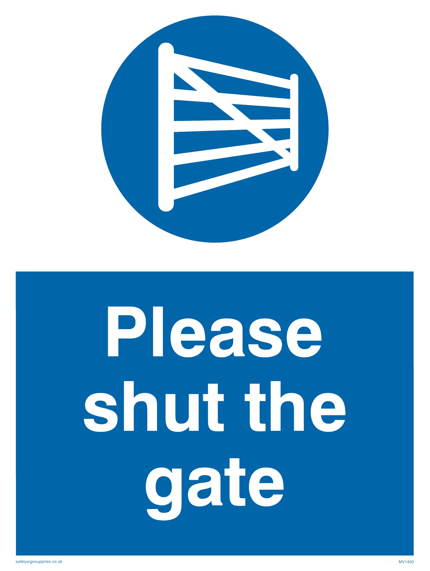 Pack of five - Please Shut Gate Sign - 150x200mm - A5P
