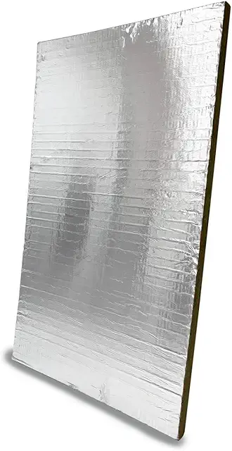 Panel Aislante Térmico Techo Lana Roca Aluminio 100x60x3cm