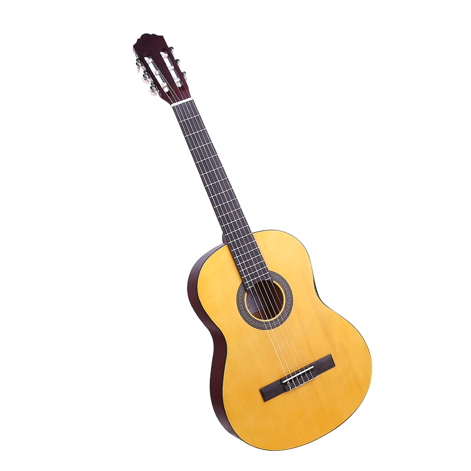 CG-12 39 Inch Acoustic Classical Guitar 6-String Merbau Topboard Backboard Sideboard with Gig Bag Strings