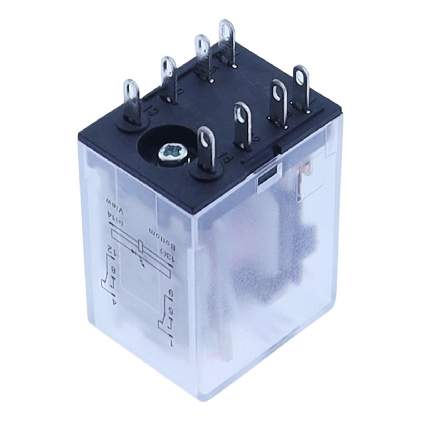 5 juegos de bobinas de relé MY2P HH52P MY2NJ DPDT, micro mini relé con soporte base CA 12 V 24 V 36 V 48 V 110 V 220 V 380 V (DC,12 V)