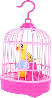 Toyvian 1 Set Light Music Bird Cage Toys Electronic Gifts for Kids Musical Toy Movements Bird Toy Singing& Chirping Bird in a Cage Small Bird Toys Plastic Bird Shape Toy Child