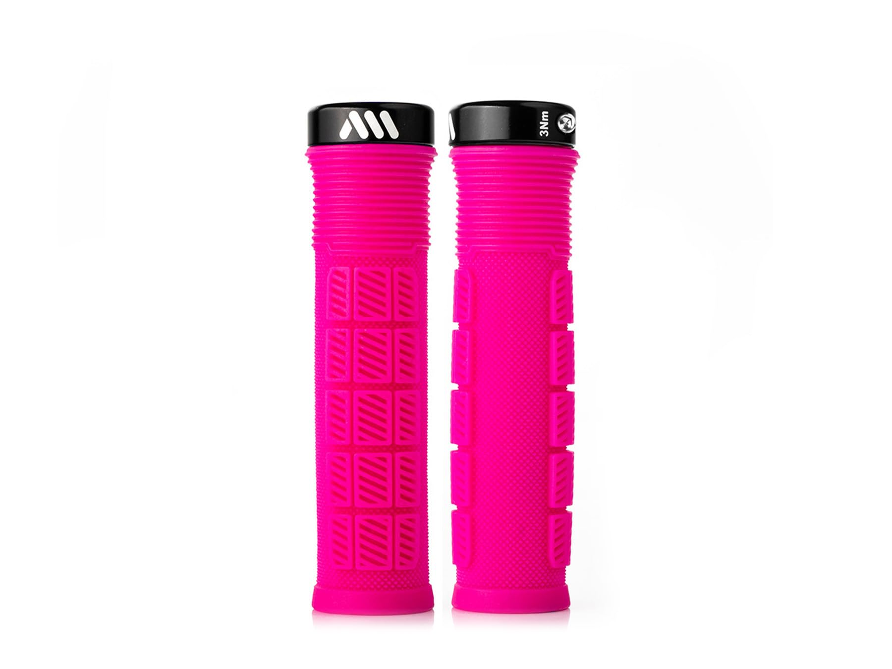 All Mountain Style AMS Rise Bicycle Lock-on Handlebar Grips, Pink