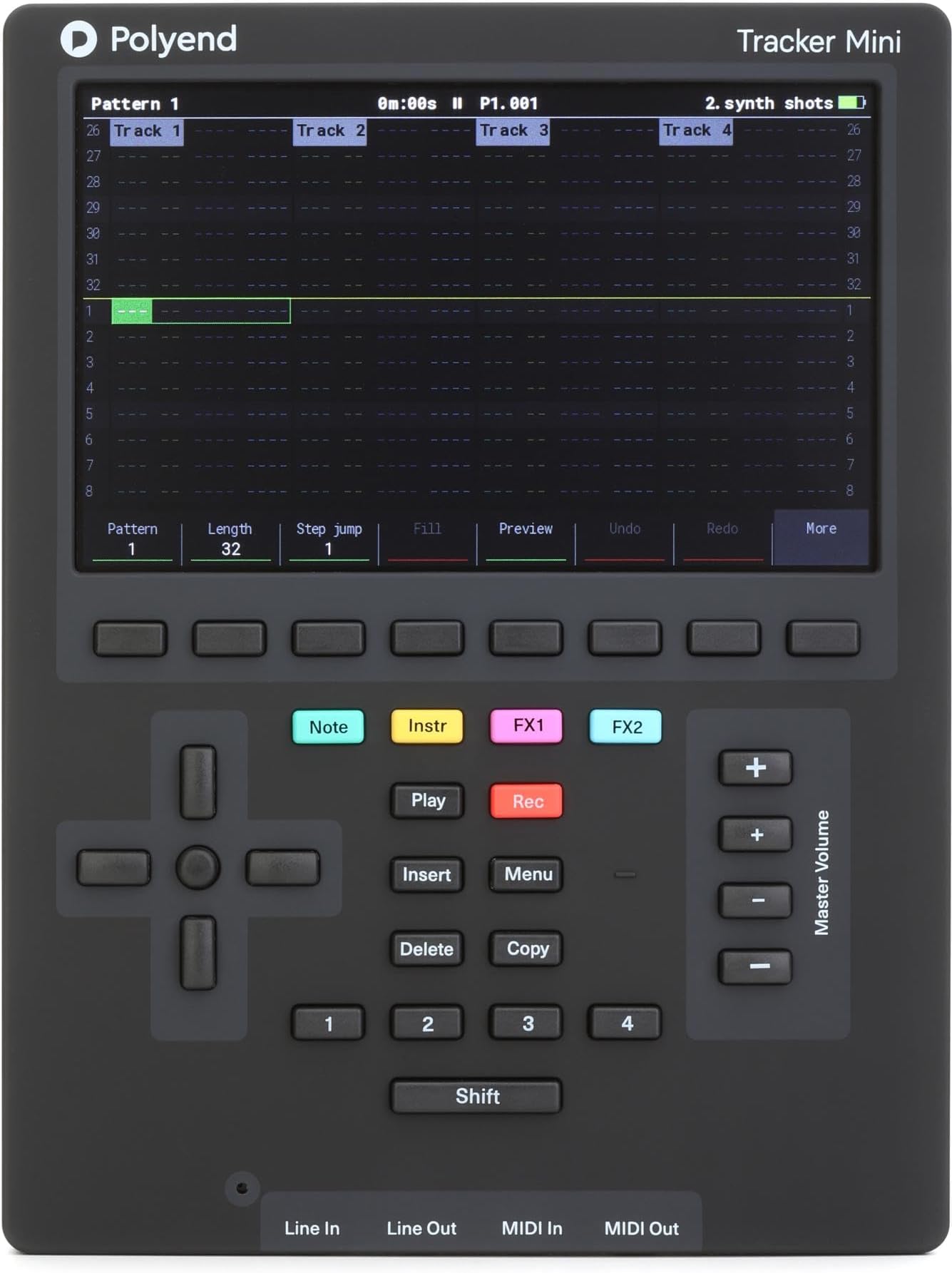 Tracker Mini Portable Standalone Audio Workstation