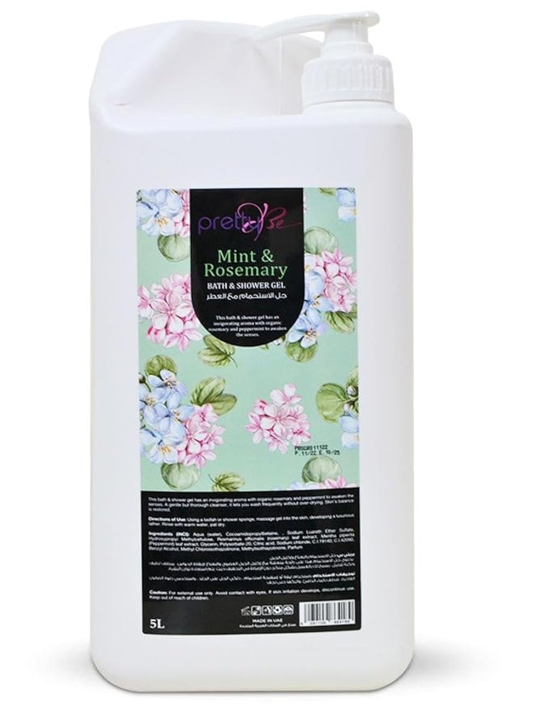 Bath & Shower Gel with Mint & Rosemary Extracts 5L