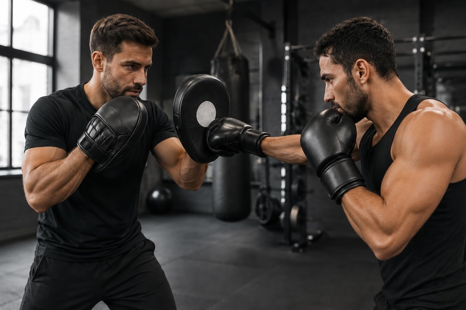Set aus Boxhandschuhen und Schlagpolstern Box-Set für Erwachsene Sparring-Handschuhe mit gebogenen Pratzen für Haken und Jabs Geeignet für Sandsacktraining, Kickboxen, MMA Kampfsport | Gebogene Pratzen, Für Haken & Jabs, Kickboxen & MMA, training, Sparrin