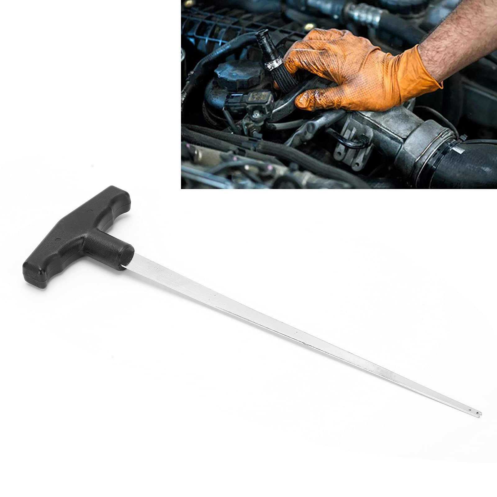 Alimentatore per Filo Parabrezza, Alimentatore per Filo in Acciaio a Forma di T, Alimentatore per Filo a Forma di T, Strumento Professionale per la rimozione del Parabrezza e del Vetro dell'auto