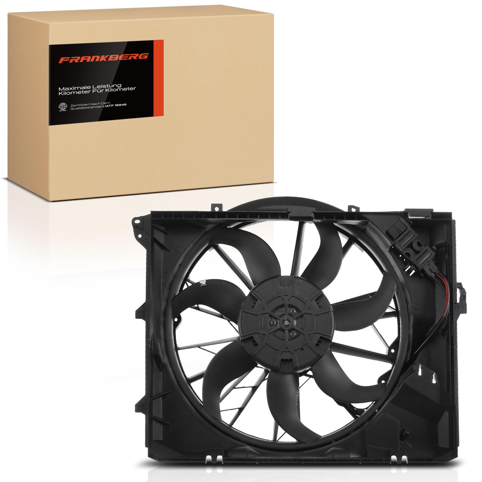Frankberg Ventilateur de radiateur, refroidissement moteur, 4 broches,