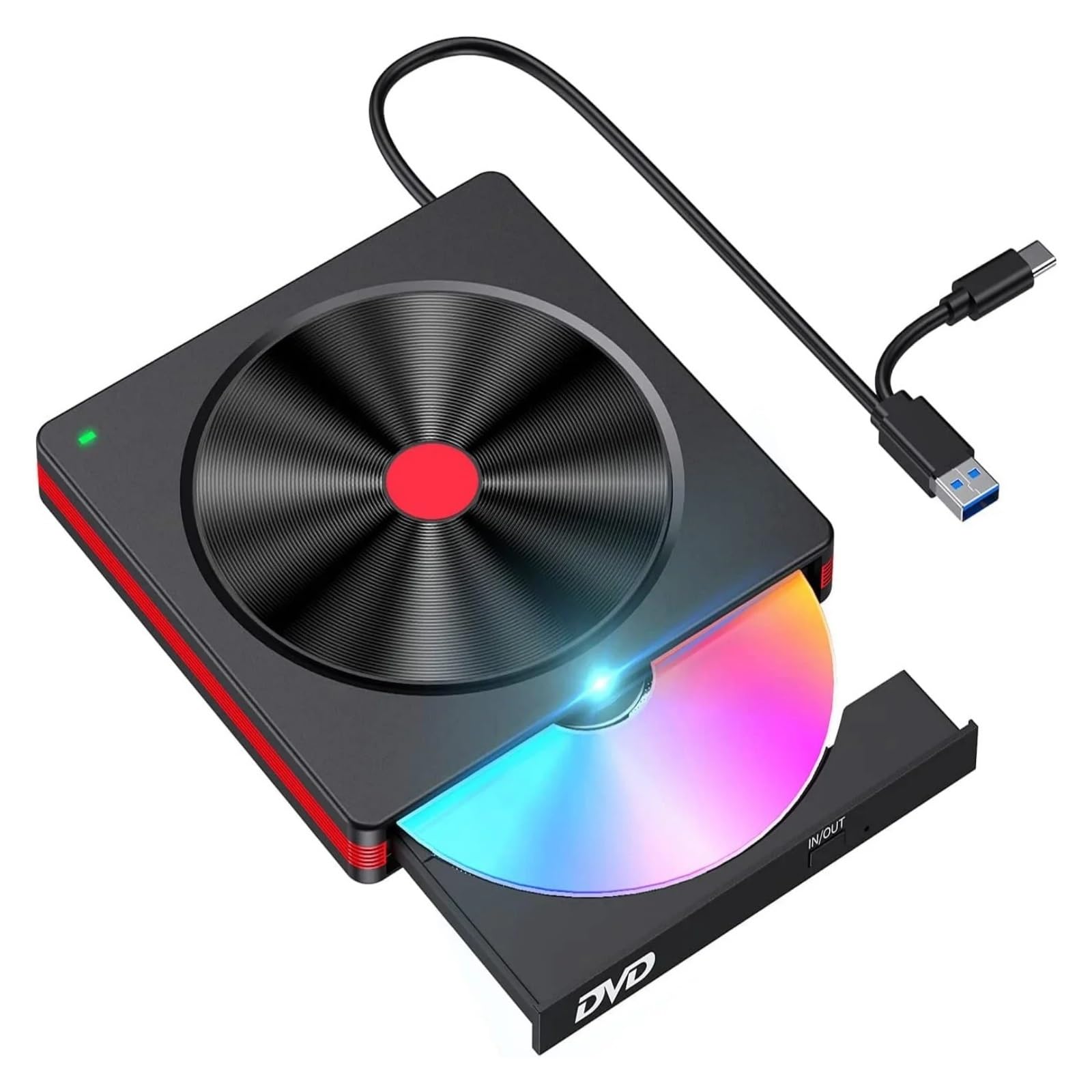 LNHHG External CD/DVD Drive,USB Burner CD ROM External DVD Drive CD Reader DVD Player