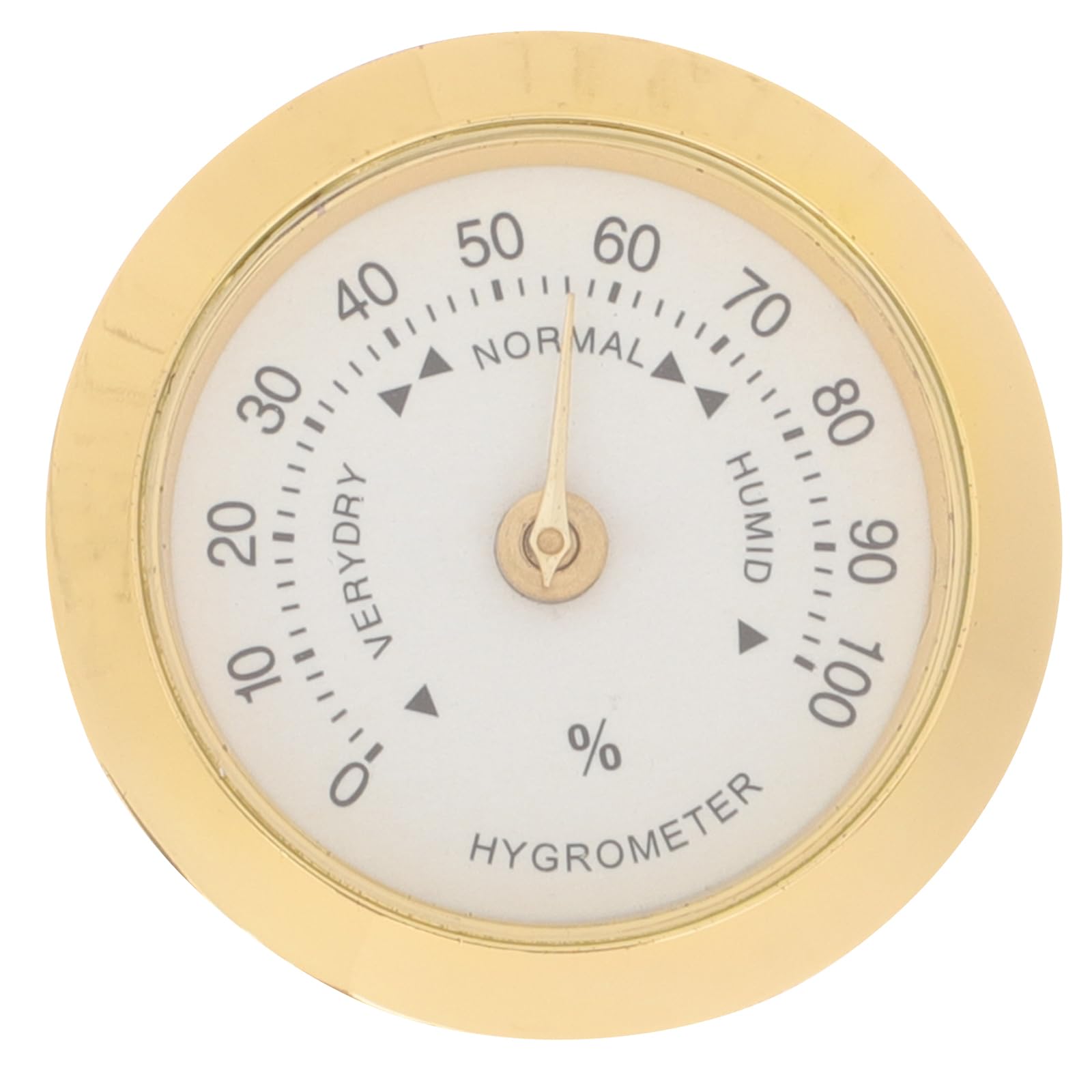 Homoyoyo Guitar Violin Thermometer Hygrometer, Round Thermometer Hygrometer, Round Hygrometer for Humidor, Omo Digital Hygrometer Guitar Humidity Monitor for Violin Guitar Case Instrument Care(Gold)