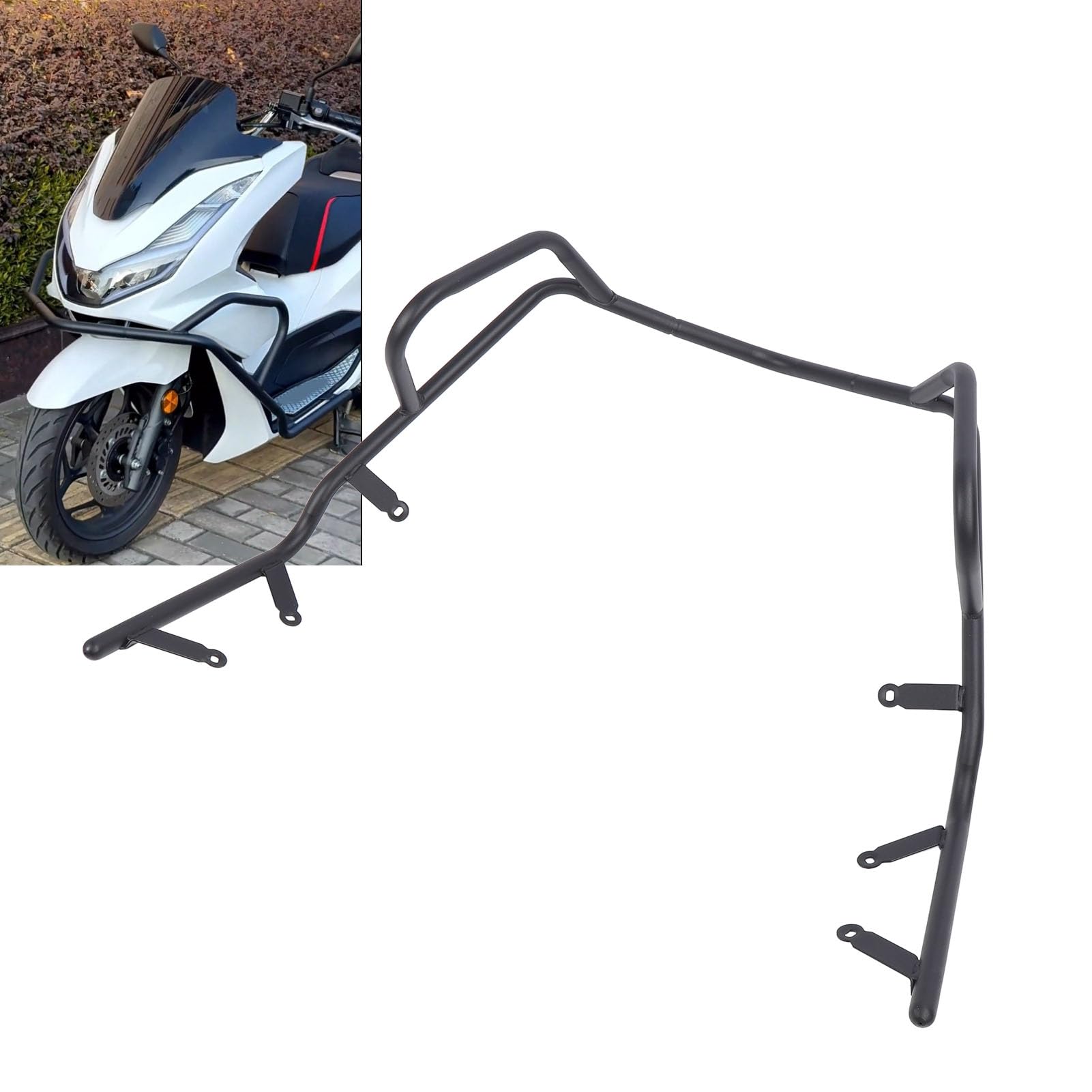 Keenso Pasek Awaryjny Silnika Stal Węglowa Osłona Silnika Motocykla 25 Mm Rura o Grubości 3 Mm Bez Ochraniacza Ramy Wiertła do Jazdy Po Autostradzie Zamiennik dla 2021 2024