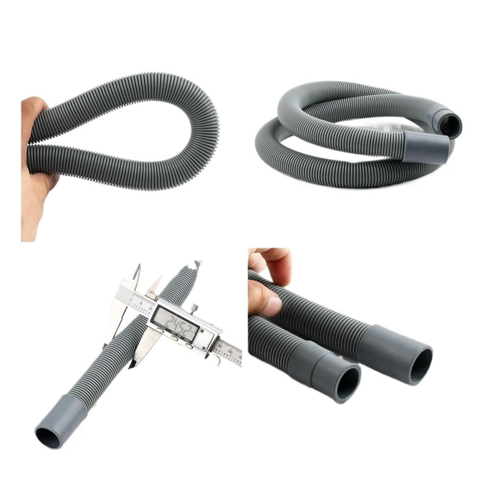 Tubo flessibile di scarico for lavatrice e lavastoviglie da 20/25 mm, tubo flessibile estensibile, uscita acqua(0.8M,3Pcs)