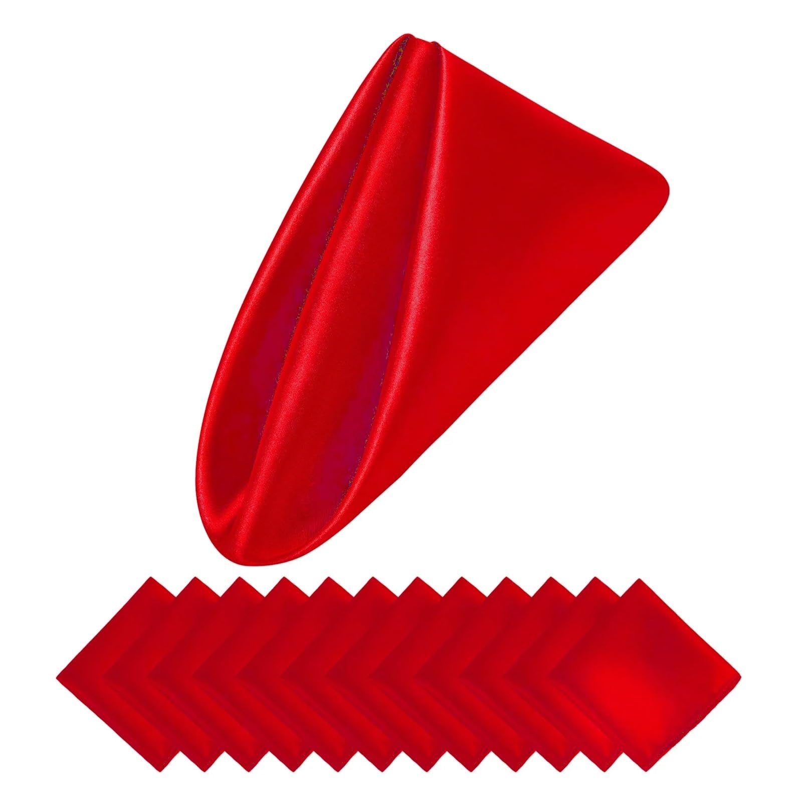 Jfnklfg 30Pcs Red 30Pcs 30X30cm Wedding Green Satin Napkin Soft Table Napkins For Romantic Party Dinner Decoration