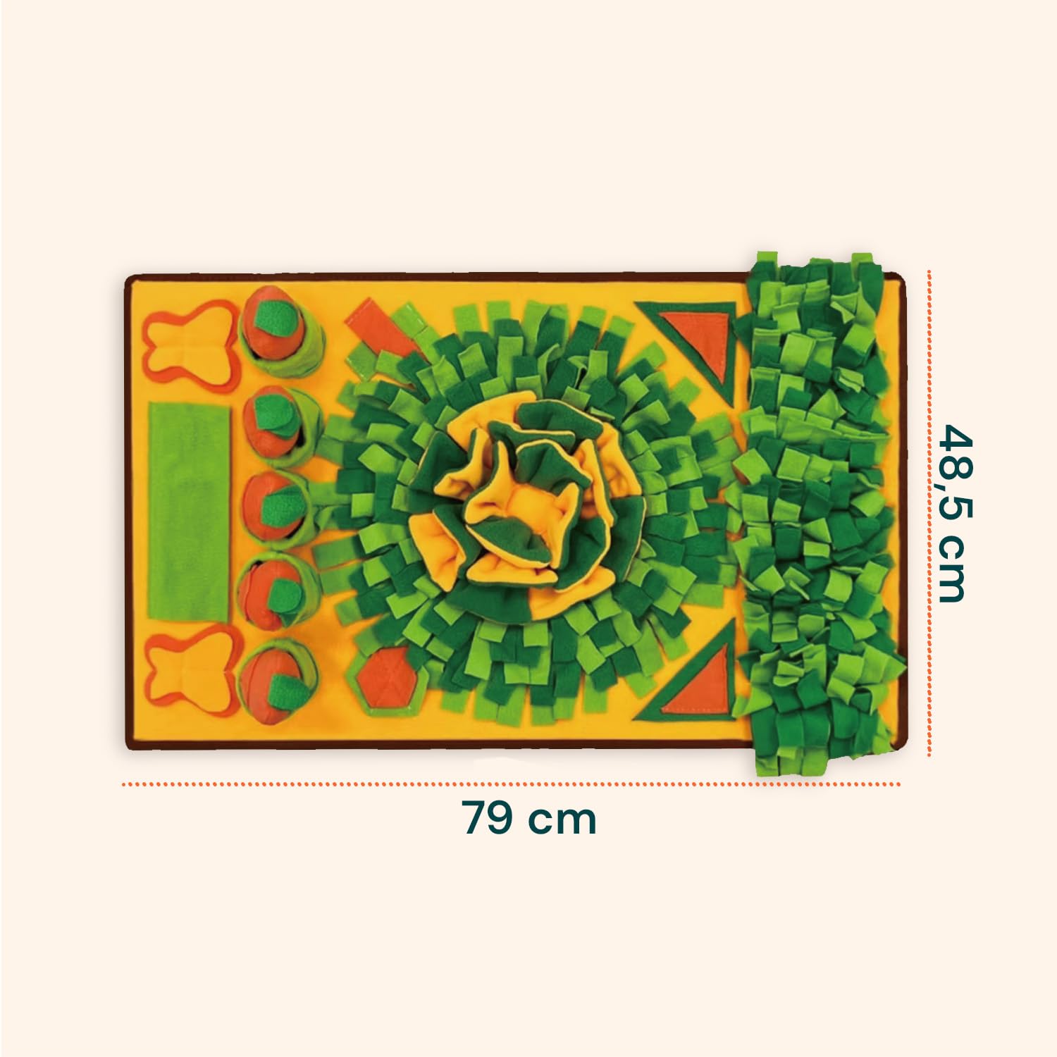 Avilia Tappeto Olfattivo Grande per Cani - Gioco di Attivazione Mentale per Ricerca Cibo e Snack - Snuffle Mat Lavabile e Antiscivolo Contro Noia e Stress - Ideale per Addestramento 79x48.5cm