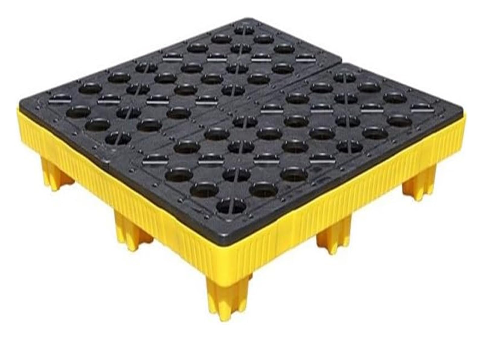 QUSYZD Modular Spill Containment Platform for Industrial Oil Drums and Laboratory Use,Yellow-120 * 120 * 17cm