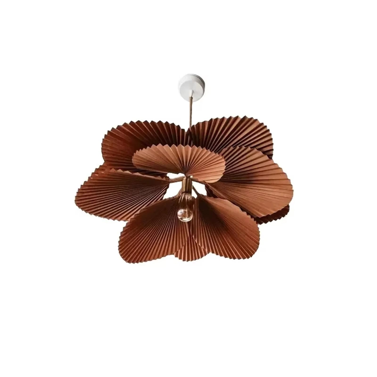 CSXSXAUO Nordic Design Paper Chandelier Handmade Flower Shaped Restaurant Stair Hanging Light Loft Fan Decoration Home Pendant Fixture