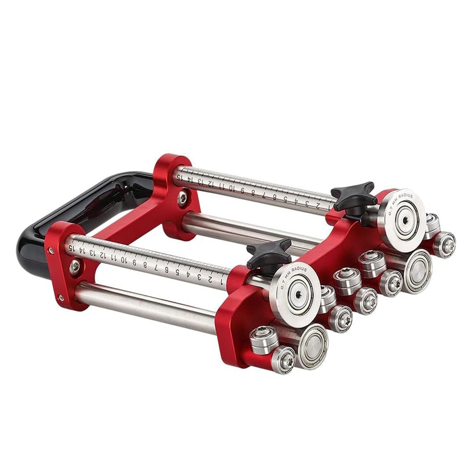 Dobladora de Rodillos de Chapa Metálica Portátil de 2 Estaciones con ángulo Ajustable de 0-100°: Ideal para Proyectos de Techado y Bricolaje, Dobla Hojas de 7 Mm a 180 Mm