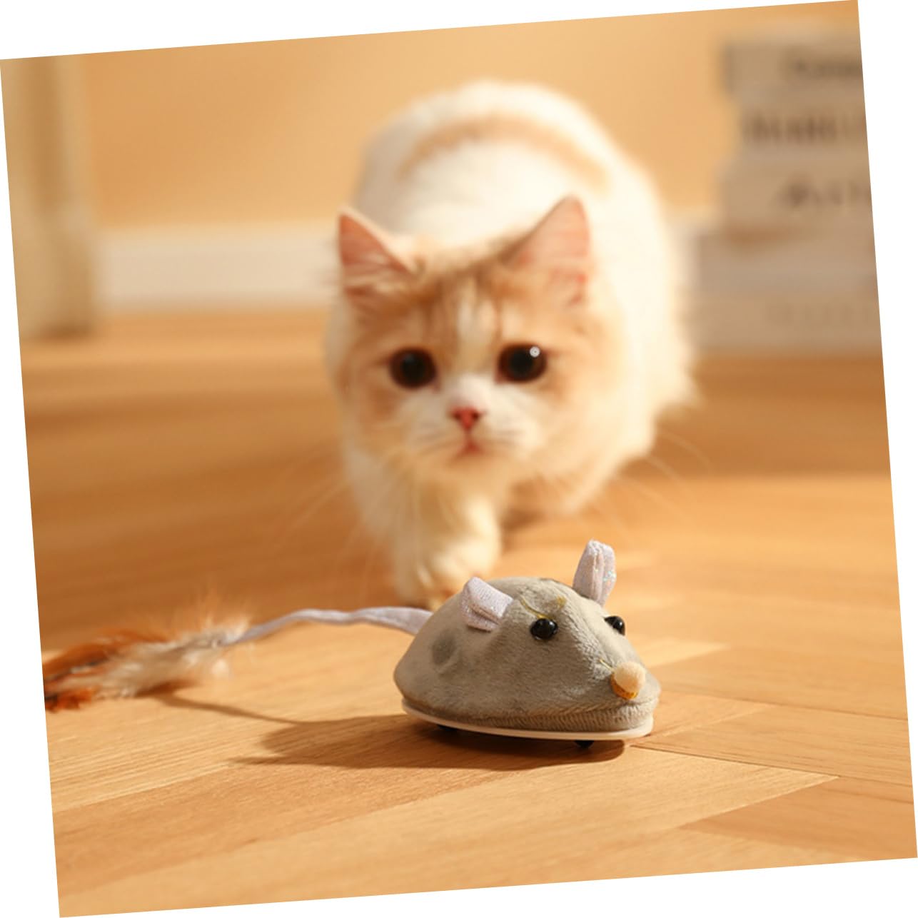Happyyami 3 Piezas Juguete del Gato del Ratón Gatito Juguetes Pequeño Ratón De Juguete Juguetes para Mascotas Perezoso De Peluche Juguete Gatito Felpa Ratón Gato USB Plastico Abs