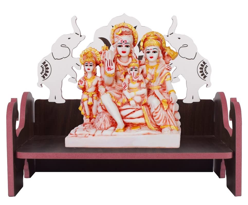 YIXT Acrylic & Wooden Small Temple for Home – 24×30×20 CM | Compact MDF Pooja Mandir with Acrylic Design | Tabletop Puja Ghar for Home & Office