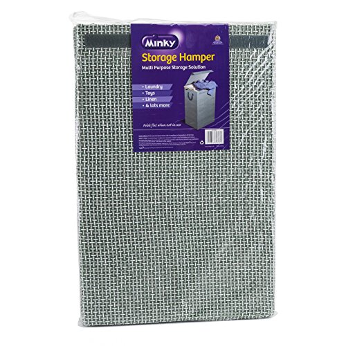 Minky Fabric Laundry Basket, Clothes Foldable Hamper with Lid, Waterproof Lining, Rope Handles, Lightweight, 40 x 30 x 60 cm - Image 4