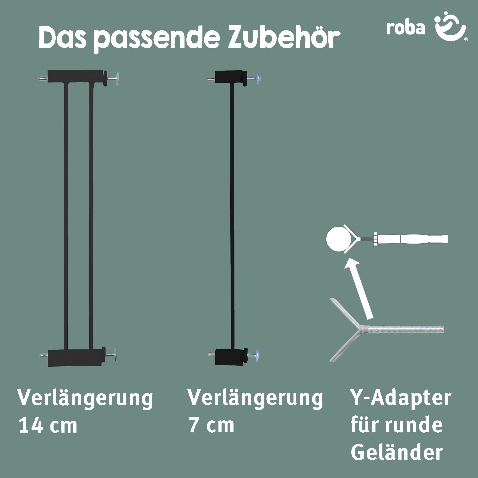 roba easySafe+ metalowa bramka ochronna na drzwi i schody 75–82 cm rozszerzalna do 110 cm TÜV blokada świetlna i 90° montaż bez wiercenia dla dzieci 0–24 mies. czarna