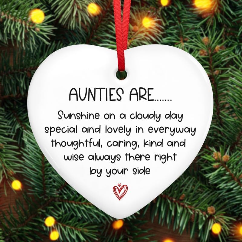 Regalos para tía para mujeres, adornos de Navidad 2025  Navidad, regalos de cumpleaños para tías de sobrina, sobrino, tía ideas de regalo