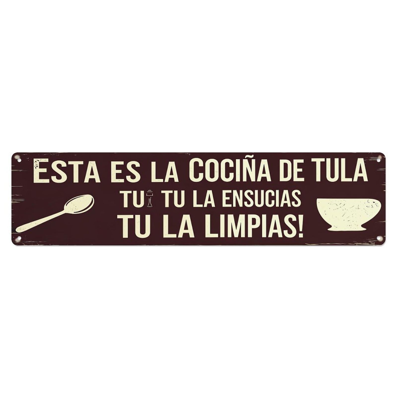 Esta Es La Cocina De Tula Metal Tin Sign Plaque