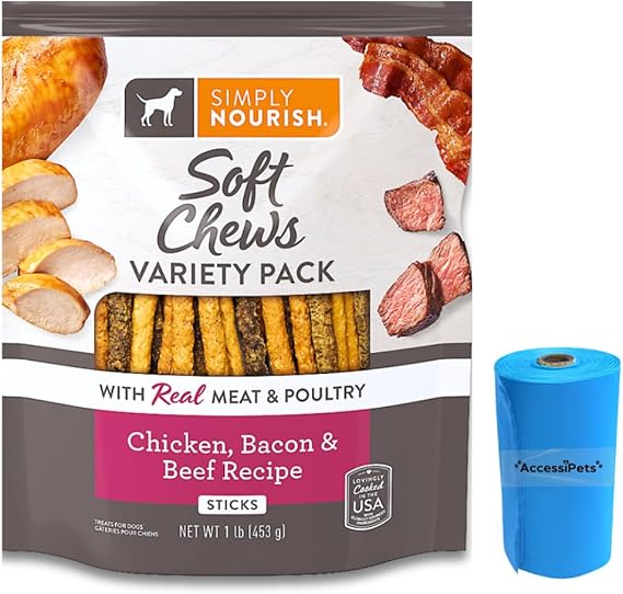 AccessiPets Dog Treats Simply Nourish Soft Chews Dog Jerky