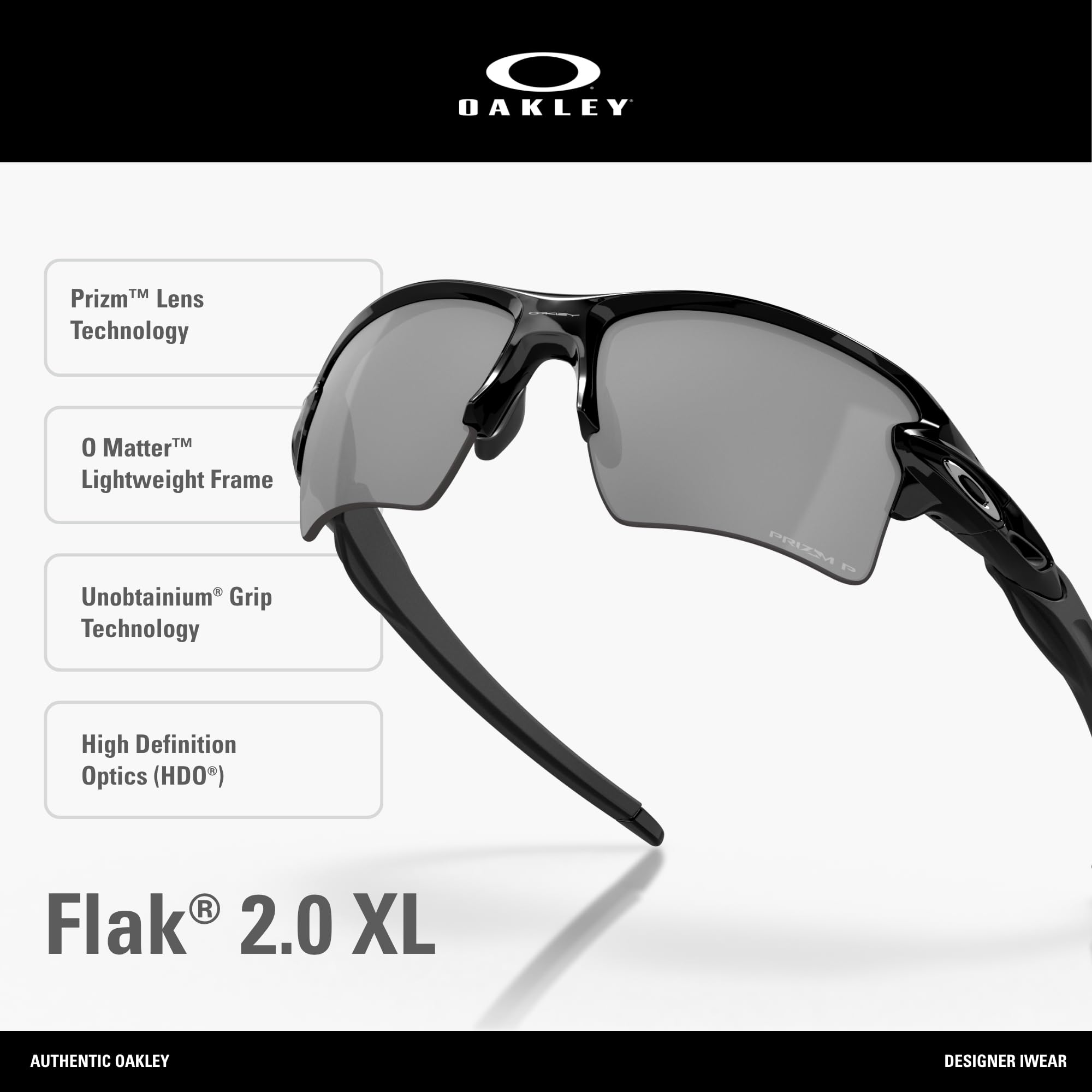 Oakley Mens 0OO9188 OO9188 Flak 2.0 XL - Occhiali da sole rettangolari