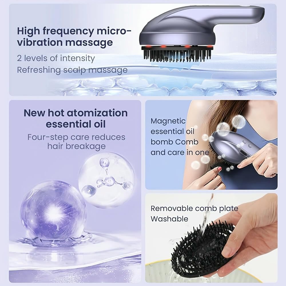 SYJYM Masseur de Cuir chevelu Gratte-tête Portable avec nœuds de pétrissage des Tissus Idée Cadeau Masseur Anti-Stress Muscles Épaule Mollet