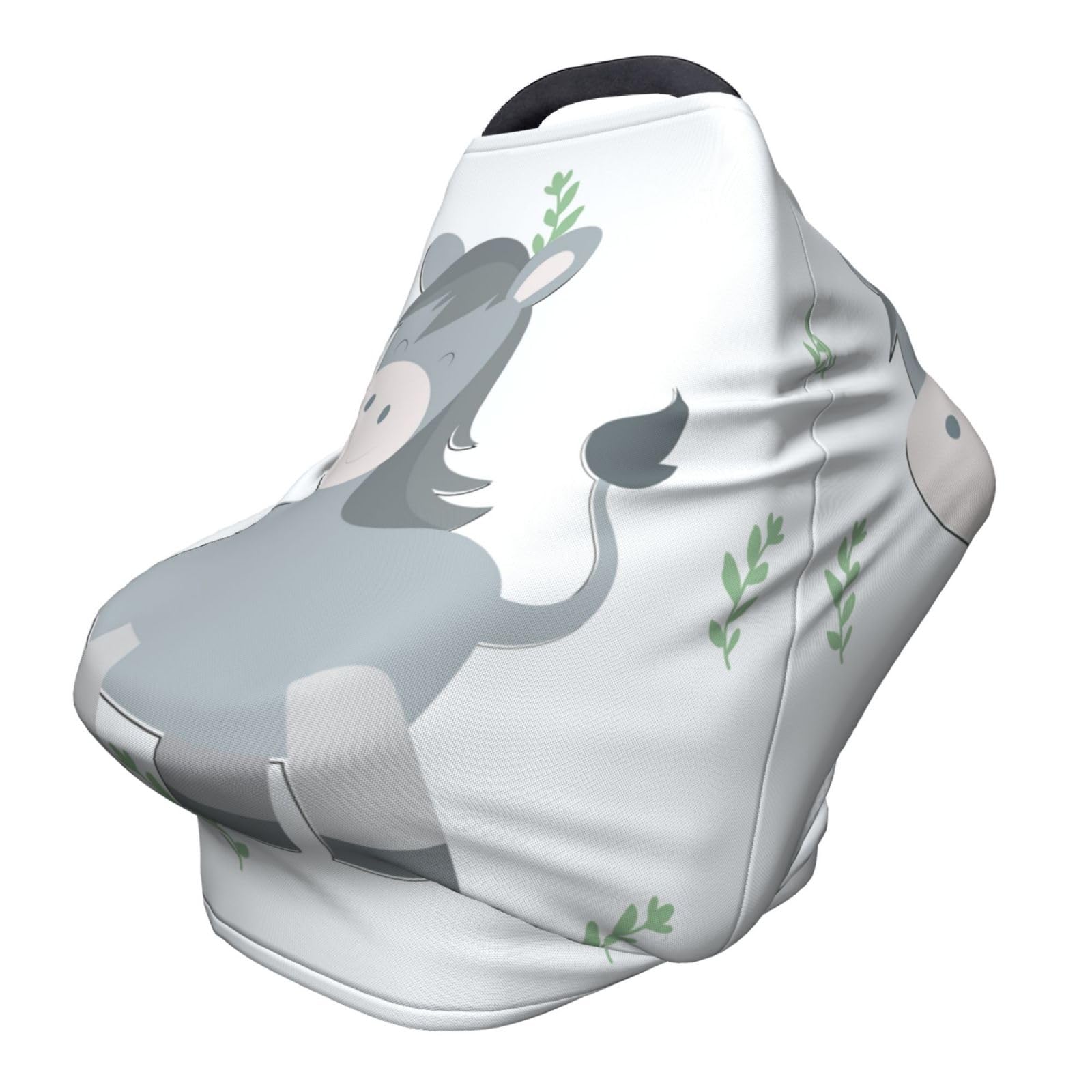 XZDHYZ smiling donkey Versatile full-print Stroller Chair Cover/Nursing Cover, specially designed for your baby, Black