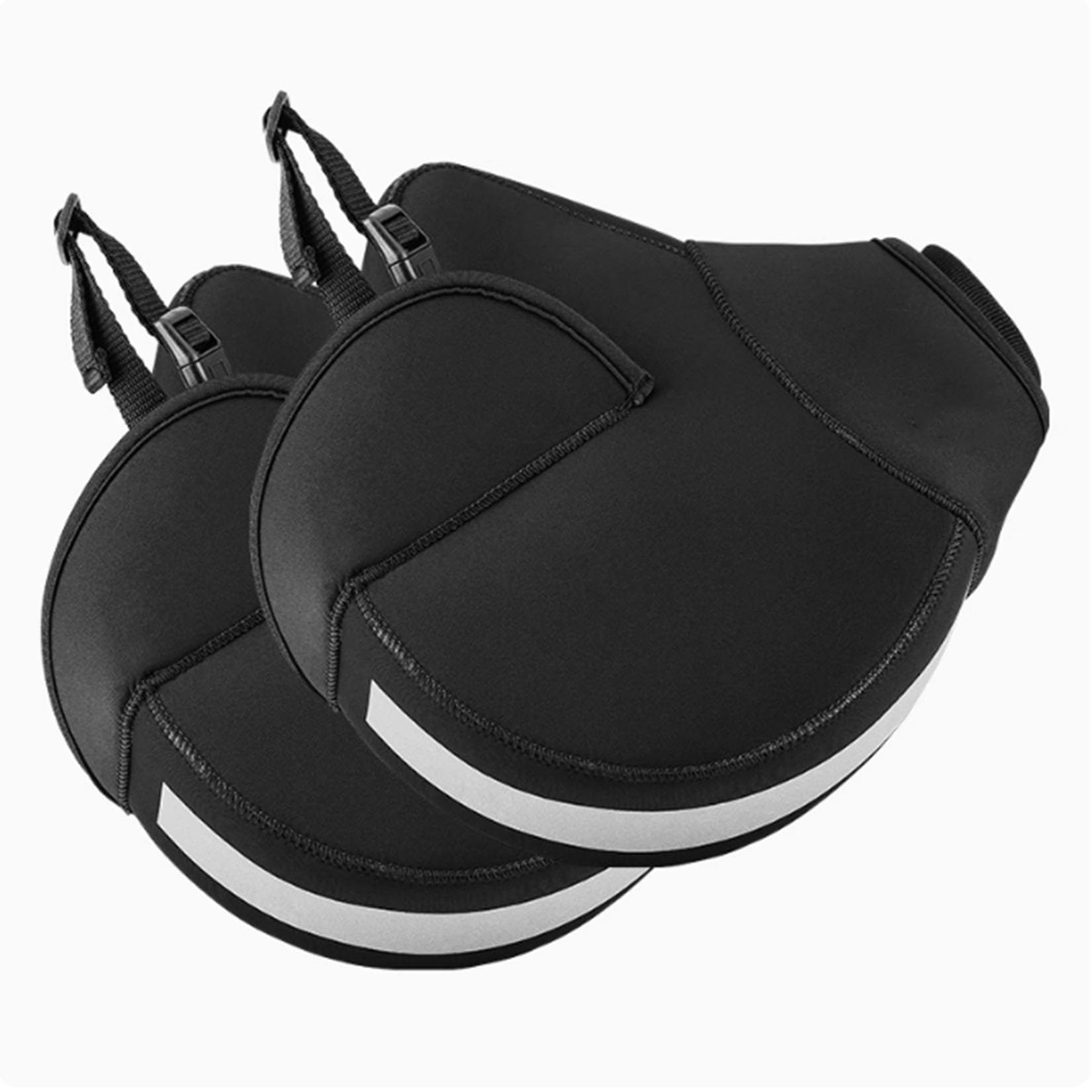 Moto Hiver Automne Mitaines de Guidon de Moto Etanche Gant Coupe-Froid Moufles de Protection Thermique Doublure Velours Chaud Epais Protège-Mains pour Scooter Moto Homme Femme