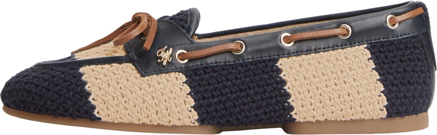 Tommy Hilfiger Women Th Flex Boat Shoe Crochet FW0FW09506 Boat Shoes, Blue, 6.5