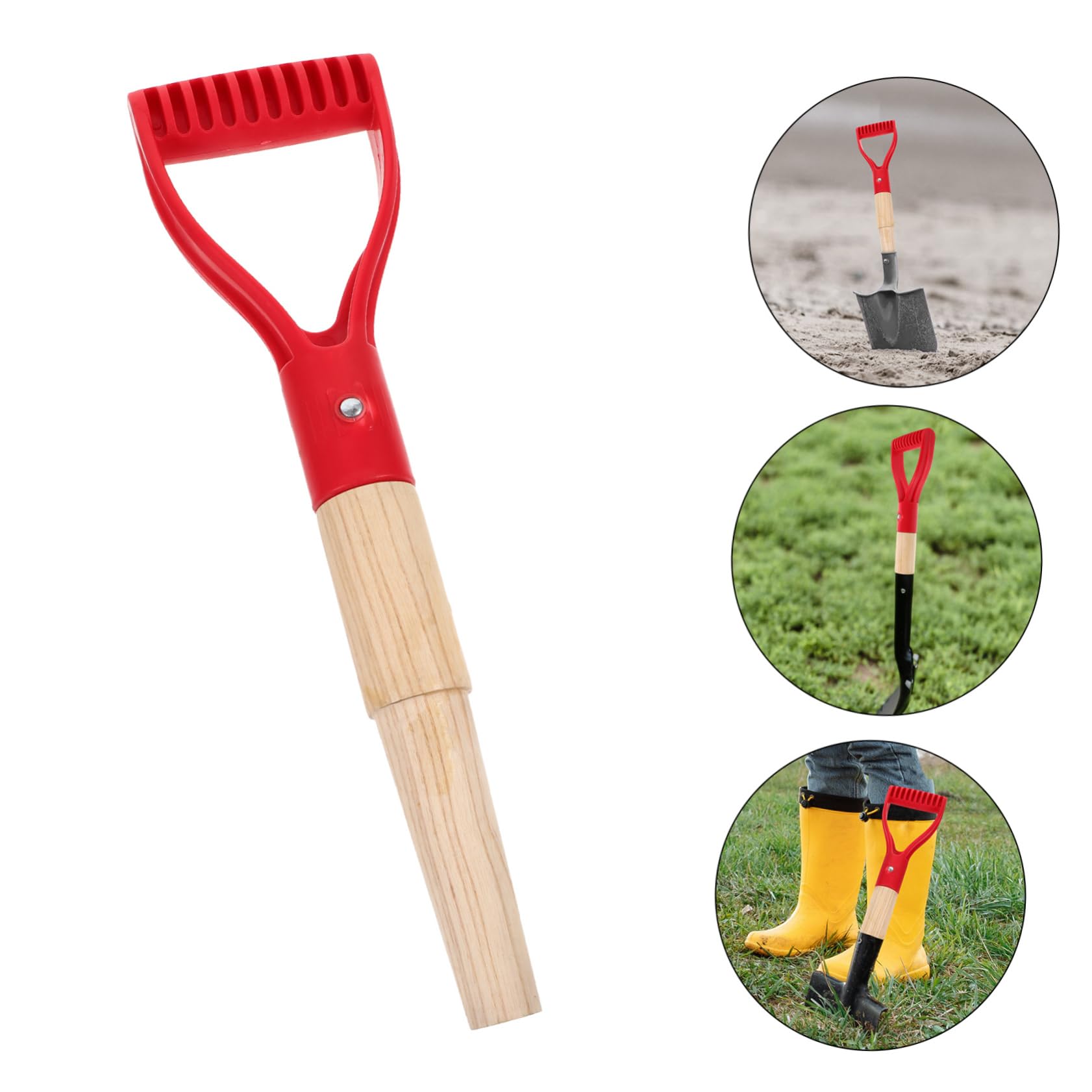YARNOW 5 Pz manico per pala da giardino Impugnatura ergonomica per maniglie di collegamento pala manico lungo manico della forchetta da giardino sostituzione per scavare plastica