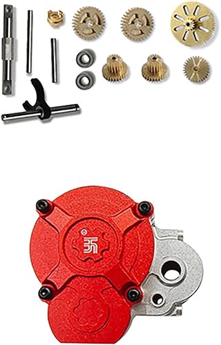 Miniatura 7 de Caja de cambios de transmisión de metal para coche de escalada RC con engranaje para FMS 124 FCX24 RC Crawler Piezas Accesorios (gris)