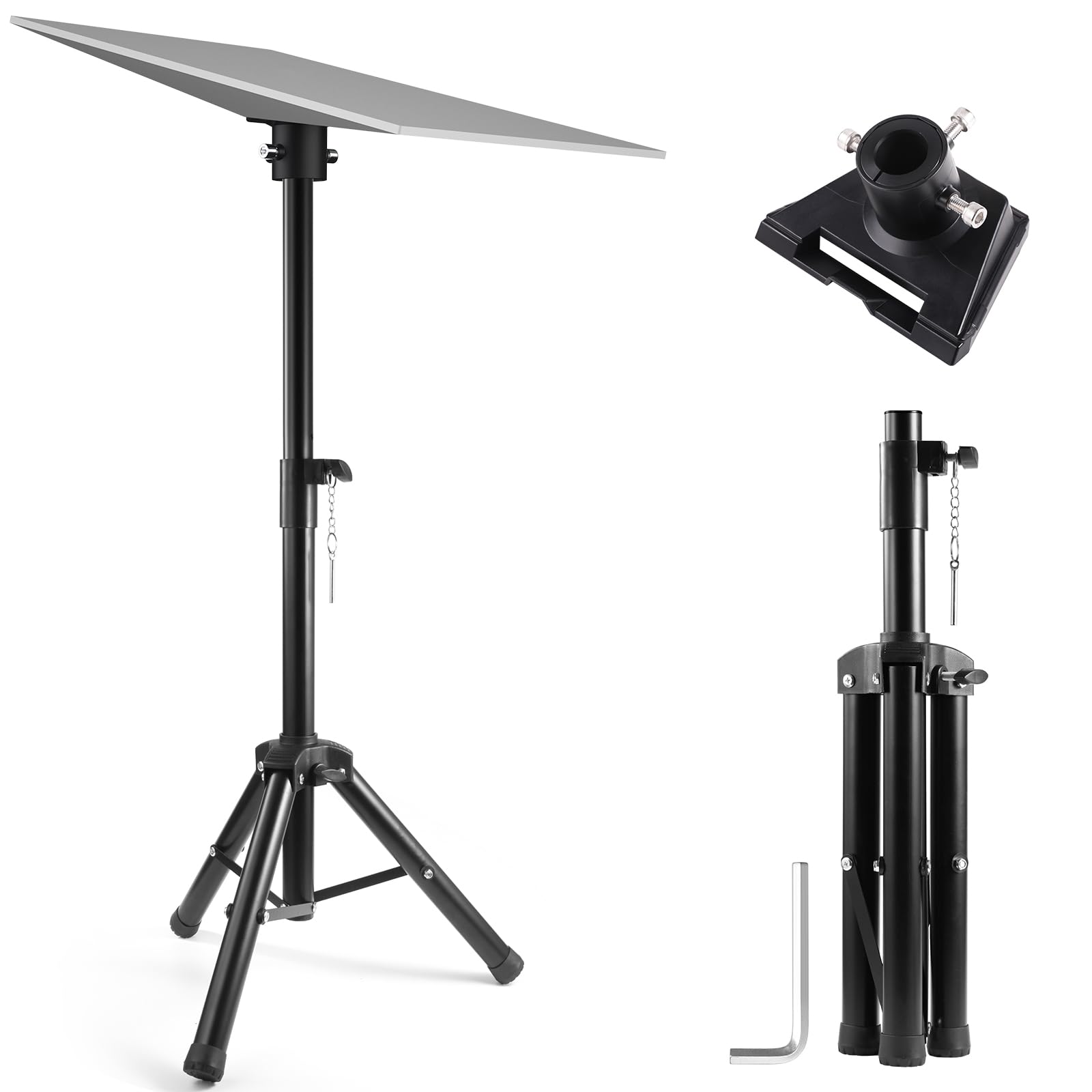TuoBak's Tripod Stand for Starlink Gen 3, Adjustable Starlink Mounting Kit with Starlink Pipe Adapter Compatible with Starlink Gen 3 V3 Dish for Roof Yard Camping and RV Travel