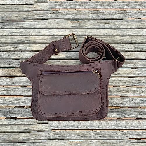 MANZH Medievale PU Leather Utility Hip Waist Belt