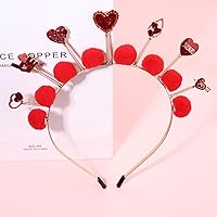 Vista 68 de HEIDKRUEGER Diademas para el día de San Valentín con diamantes de imitación con purpurina y corazón para el cabello, accesorios para el día de San