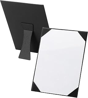 PATIKIL 11x8.5 Certificate Holder with Stand, Single-Sided Document Holders Vertical for Award Diploma Graduation Achievement Business License, Black
