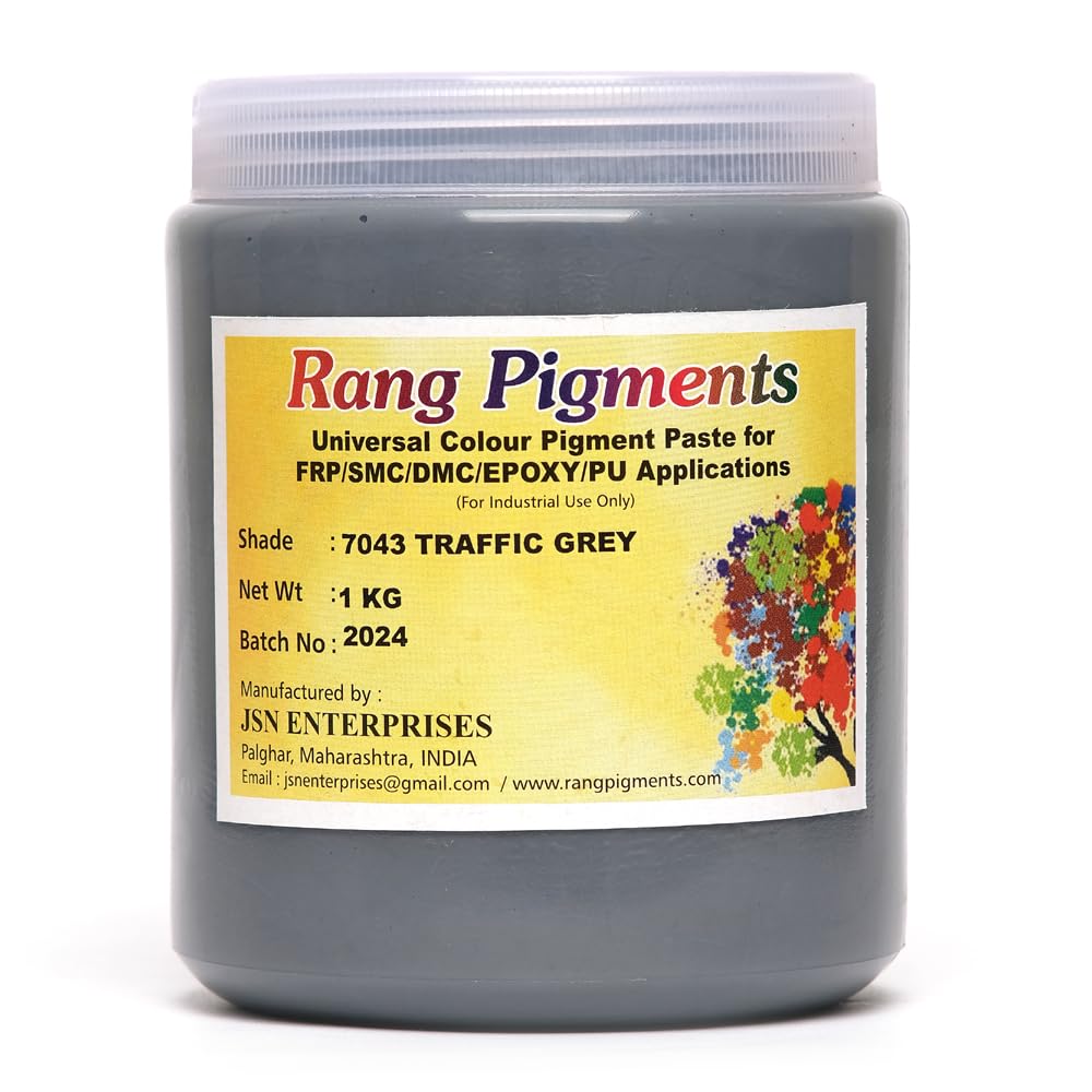 Rang Pigments I Pigment Paste For Epoxy Applications I Ideal For Epoxy Art l Shade RAL 7043 TRAFFIC GREY 1 KG-image-11
