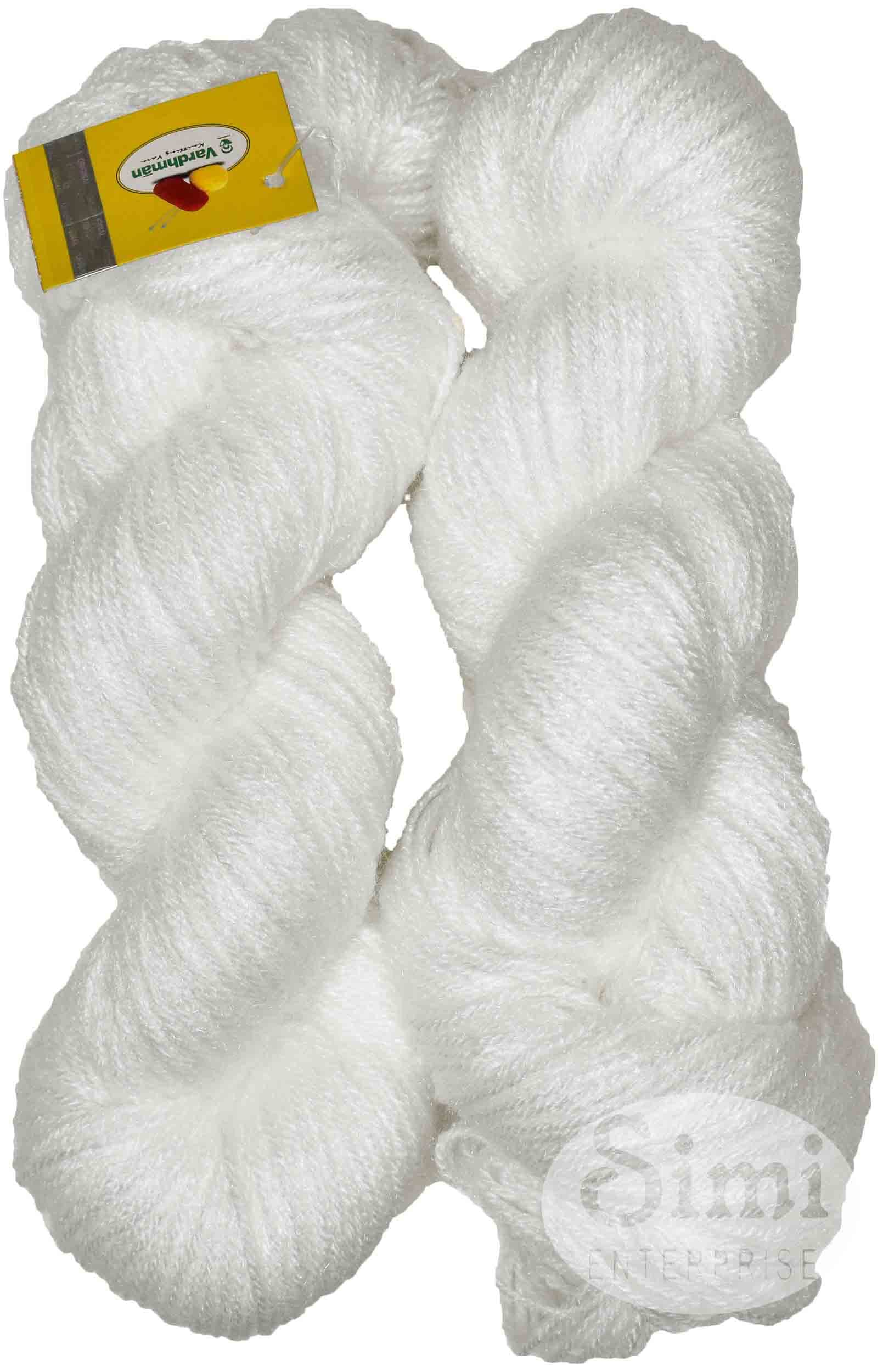 SIMI ENTERPRISEVARDHMAN Knitting Yarn Wool Li White 200 gm Best Used with Knitting Needles, Crochet Needles Wool Yarn for Knitting. by VARDHMAN