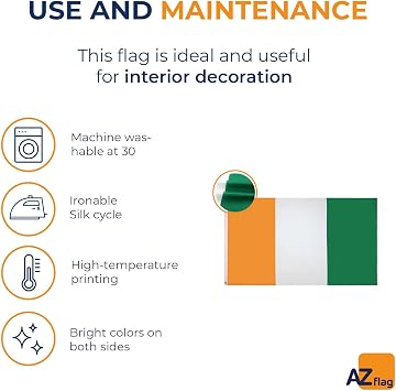 AZ FLAG Ivory Coast Flag 150x90 cm Light Polyester 2 Grommets