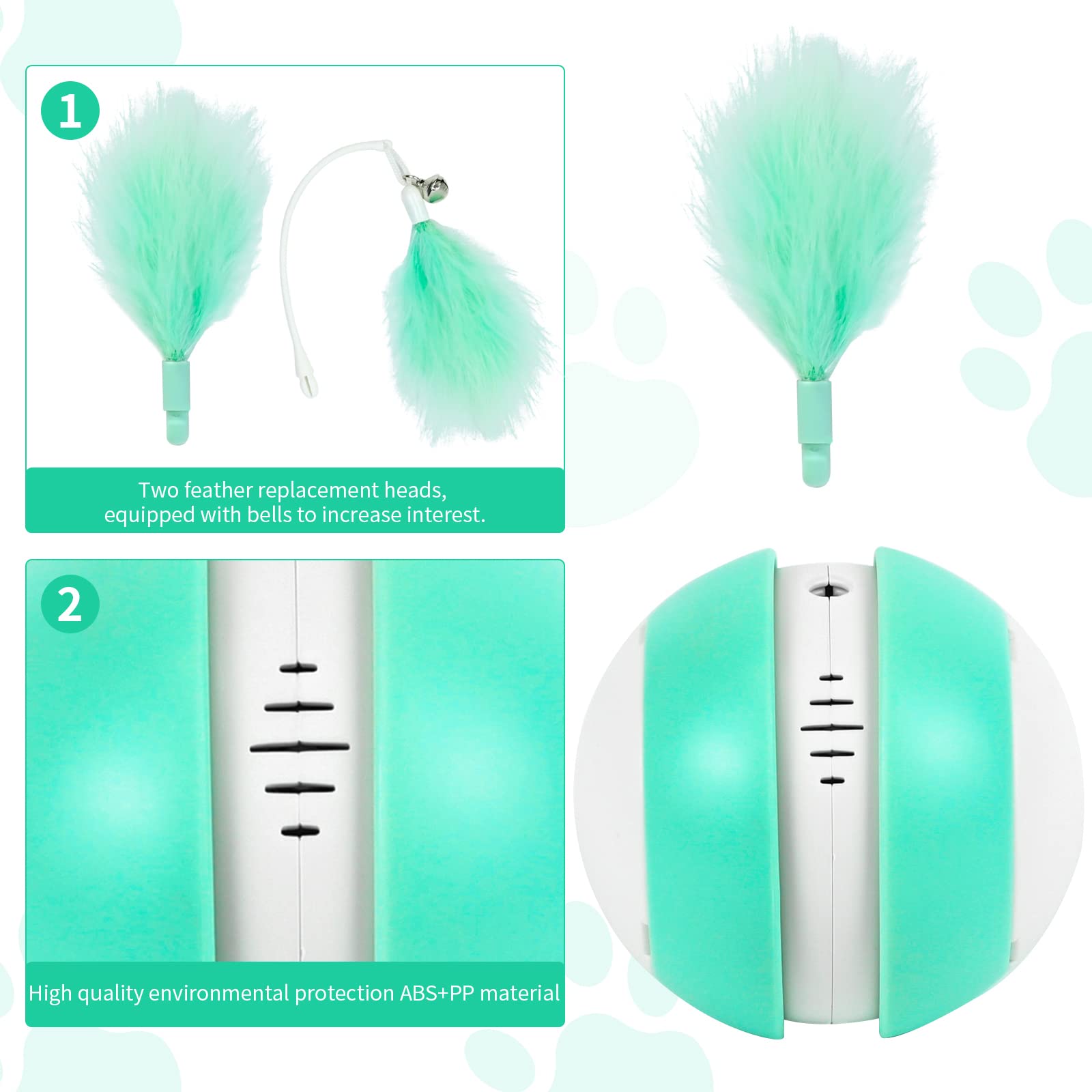 CommSin Interaktiver Katzenspielball - Automatisch Mit 3 Spielmodi