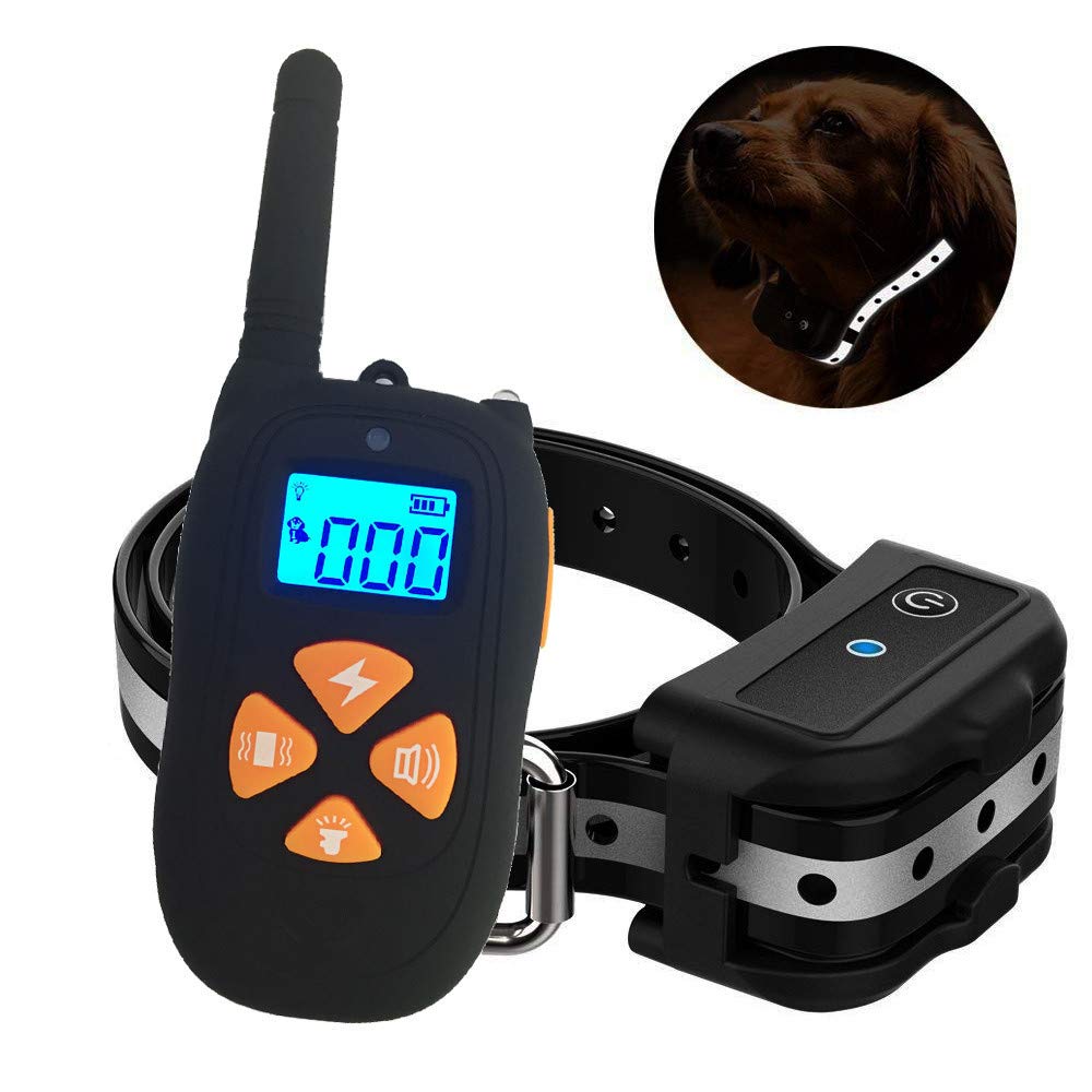Dog Training Collar with Remote - Rechargeable Dog Training Device,Up to 2000ft Remote Range,3 Training Modes, IP67 Waterproof, 0~100 Levels Dog Training & Behaviour Aids