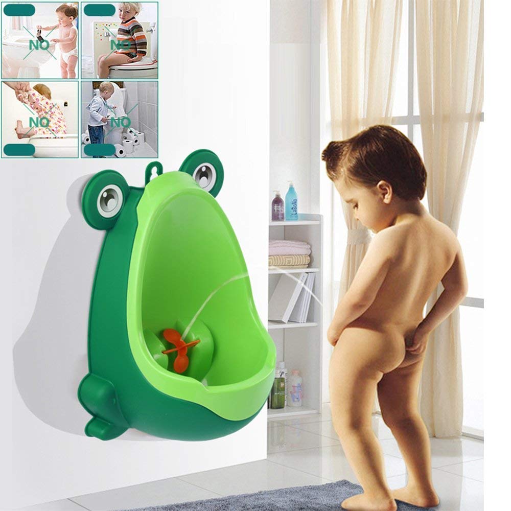 HaRvic Frog Children Kids Urinal Potty Removable Toilet Trainer Bathroom Baby Toilet Training Kids Potty Pee Trainer Urine for Boys with Funny Aiming Target (Multicolor) 4