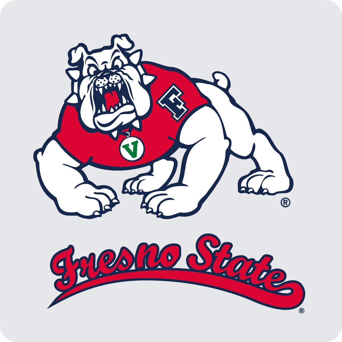 Fresno State Bulldogs Acrylic Coaster 4-Pack Officially Licensed Collegiate Product