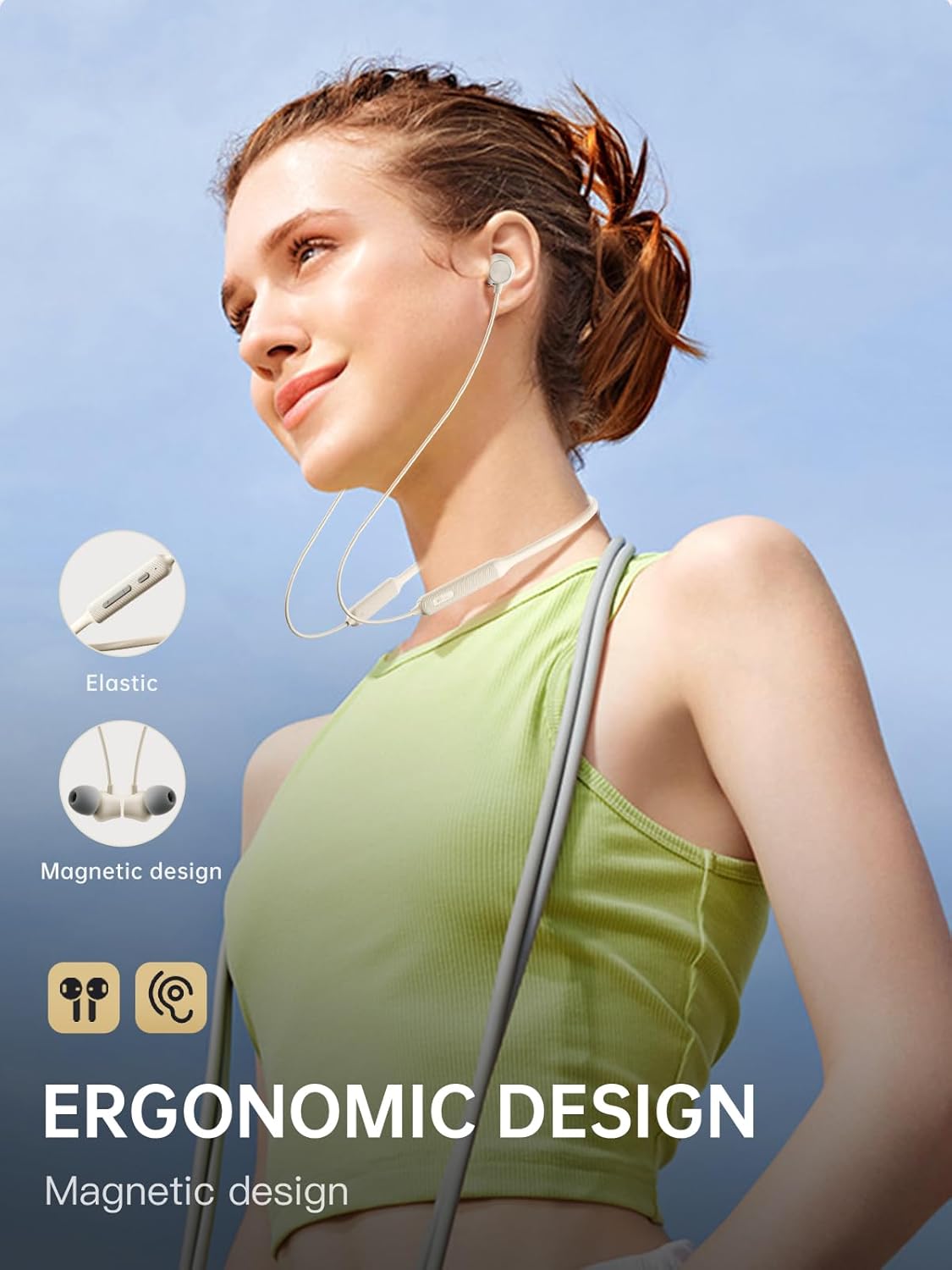 iKF Alive Earphones showing ergonomic and magnetic design