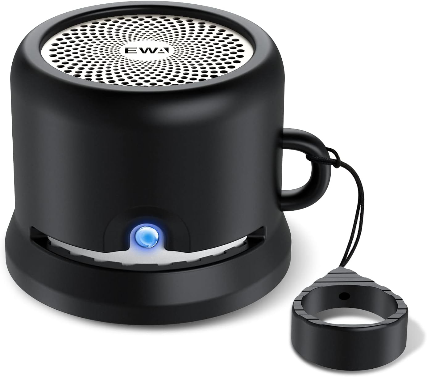 Magnetic Silicone Case A106 Pro mini Bluetooth Speaker, Carrying Travel Case with Lanyard, Built-in Strong Magnet, Easy to Attached on Metal Surface, Compatible with iPhone 12/13 (Black)